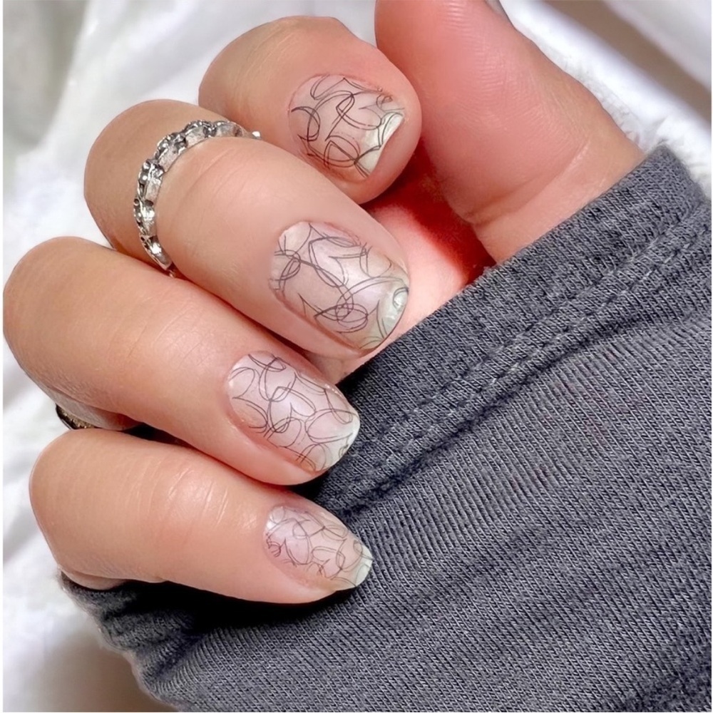 Color Street | Eat Your Heart Out a Clear Overlay of Hearts Nail Strips